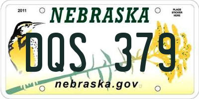 NE license plate DQS379