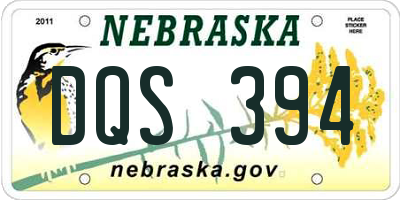 NE license plate DQS394