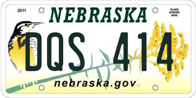 NE license plate DQS414