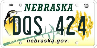 NE license plate DQS424