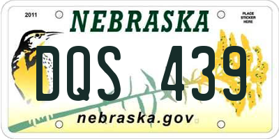 NE license plate DQS439