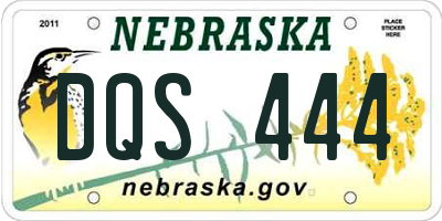 NE license plate DQS444