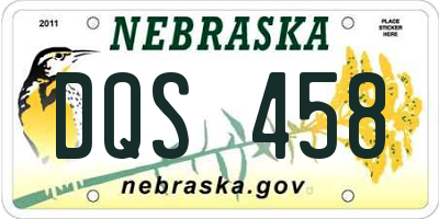 NE license plate DQS458