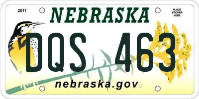 NE license plate DQS463