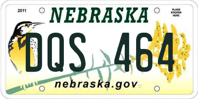 NE license plate DQS464