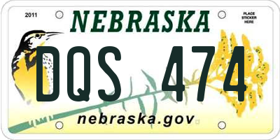 NE license plate DQS474