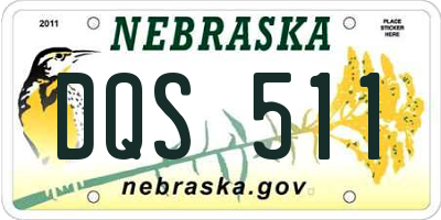 NE license plate DQS511