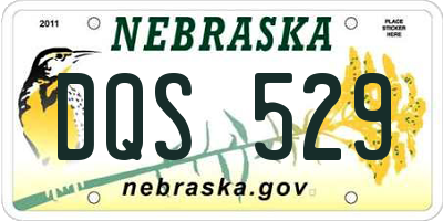 NE license plate DQS529
