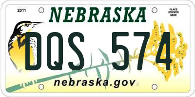 NE license plate DQS574