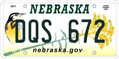 NE license plate DQS672