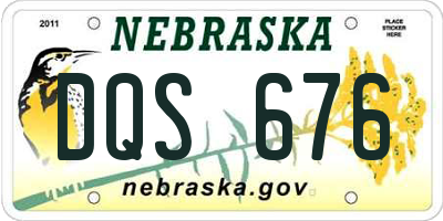 NE license plate DQS676
