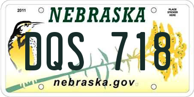 NE license plate DQS718