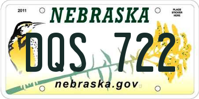 NE license plate DQS722