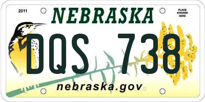 NE license plate DQS738