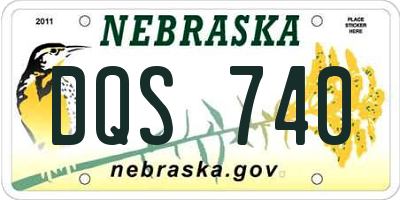 NE license plate DQS740