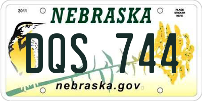 NE license plate DQS744