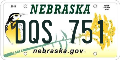 NE license plate DQS751
