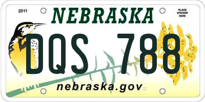 NE license plate DQS788