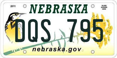 NE license plate DQS795