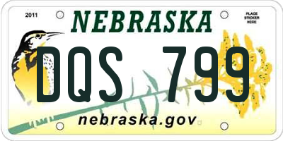 NE license plate DQS799