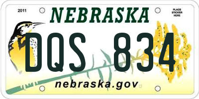 NE license plate DQS834