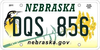 NE license plate DQS856