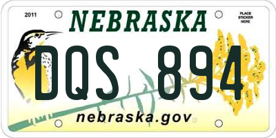 NE license plate DQS894