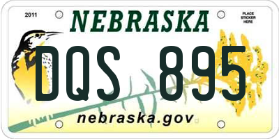 NE license plate DQS895