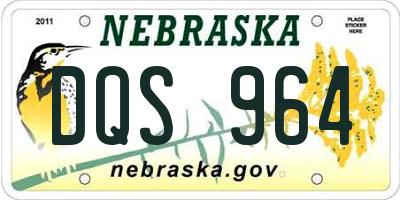 NE license plate DQS964