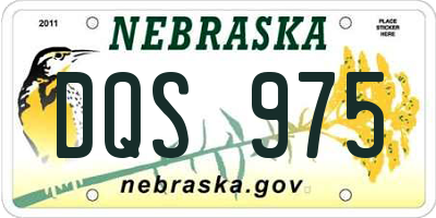 NE license plate DQS975