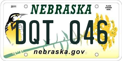 NE license plate DQT046