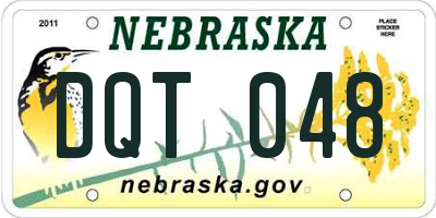 NE license plate DQT048