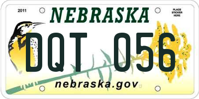 NE license plate DQT056