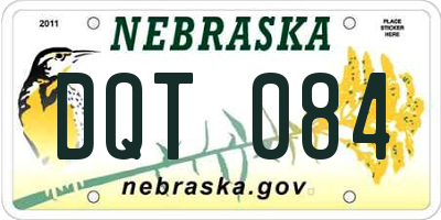 NE license plate DQT084