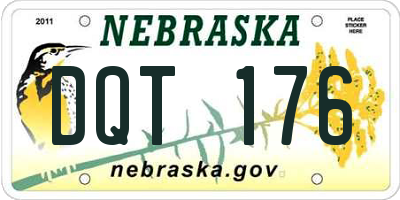 NE license plate DQT176