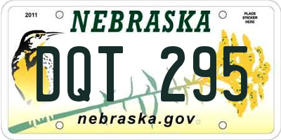 NE license plate DQT295