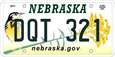NE license plate DQT321
