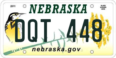 NE license plate DQT448