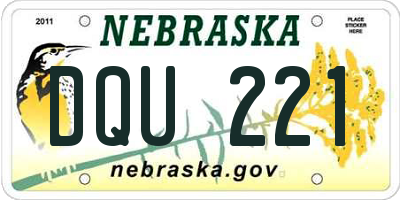 NE license plate DQU221
