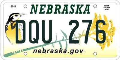 NE license plate DQU276