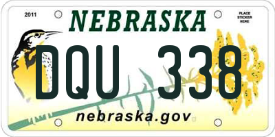 NE license plate DQU338