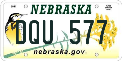NE license plate DQU577