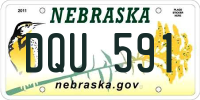 NE license plate DQU591