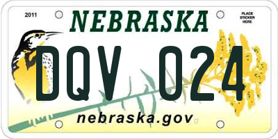 NE license plate DQV024