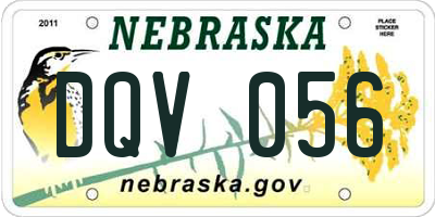 NE license plate DQV056