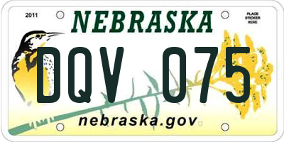 NE license plate DQV075