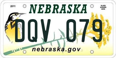 NE license plate DQV079