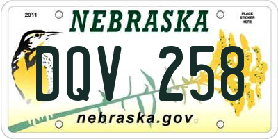 NE license plate DQV258