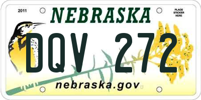 NE license plate DQV272