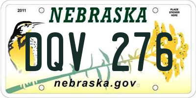 NE license plate DQV276